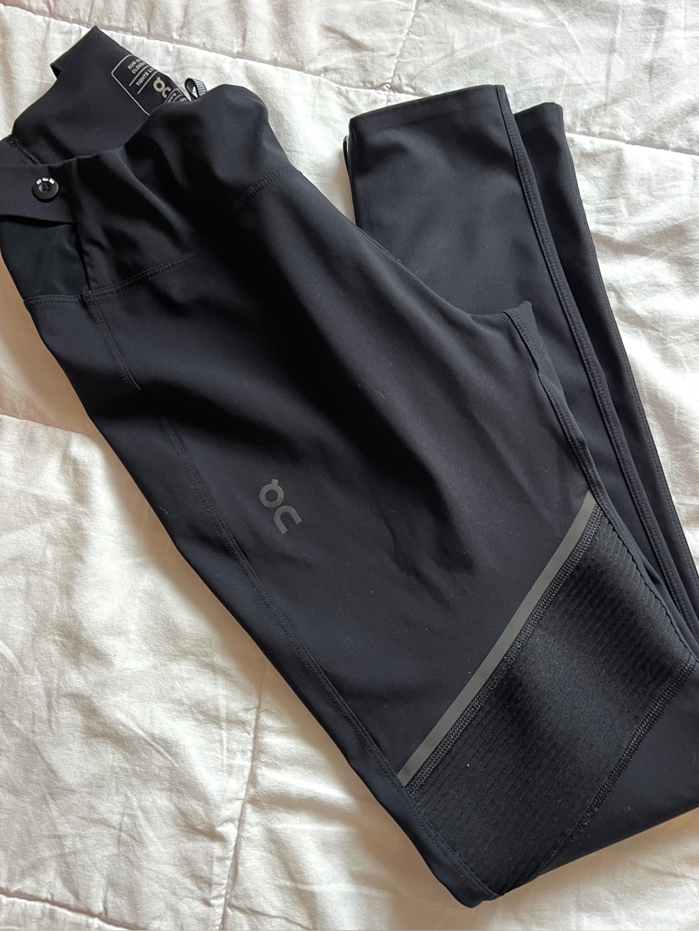 On Cloud Running Tights Womens Black Leggings Ankle Zip